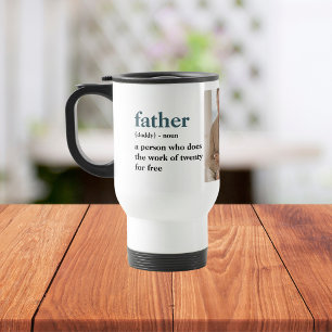 Modern Collage Photo Happy Fathers Day Gift Travel Mug
