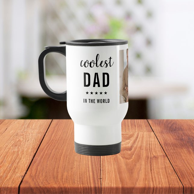 Modern Collage Photo Happy  Fathers Day Gift Travel Mug (Creator Uploaded)