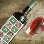Modern Collage Photo & Happy Fathers Day Gift Wine Label<br><div class="desc">A modern collage photo is a creative way to celebrate and honour someone special in your life, such as your father, on Father's Day. It involves compiling various photos and arranging them together in a visually appealing manner to create a cohesive and meaningful composition. To create a modern collage photo...</div>