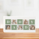 Modern Collage Photo & Happy Fathers Day Gift Wooden Box Sign<br><div class="desc">A modern collage photo is a creative way to celebrate and honour someone special in your life, such as your father, on Father's Day. It involves compiling various photos and arranging them together in a visually appealing manner to create a cohesive and meaningful composition. To create a modern collage photo...</div>