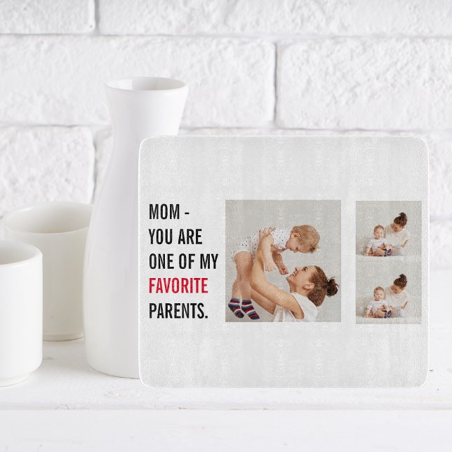 Modern Collage Photo & Happy Mothers Day Gift Cutting Board (Creator Uploaded)