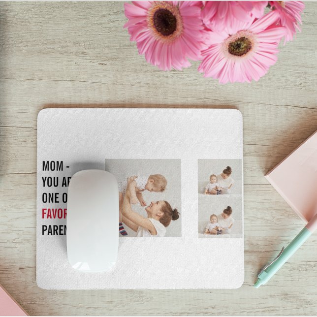 Modern Collage Photo & Happy Mothers Day Gift Mouse Pad (Creator Uploaded)