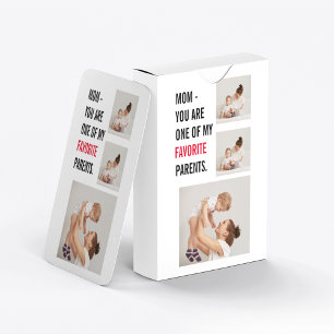 Modern Collage Photo & Happy Mothers Day Gift Playing Cards
