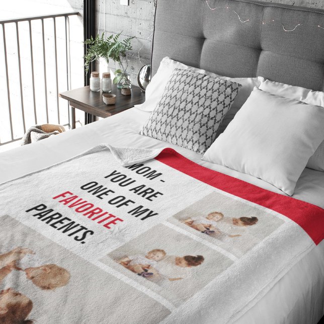Modern Collage Photo & Happy Mothers Day Gift Sherpa Blanket (Creator Uploaded)