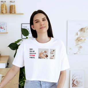 Modern Collage Photo & Happy Mothers Day Gift T-Shirt