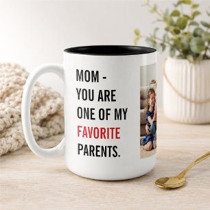 Modern Collage Photo & Happy Mothers Day Gift Two-Tone Coffee Mug