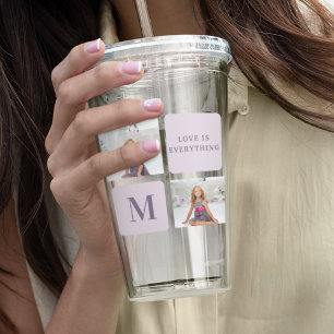 Modern Collage Photo Happy Mothers Day Purple Gift Acrylic Tumbler