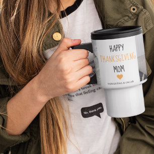 Modern Collage Photo Happy Thanksgiving Mum Travel Mug