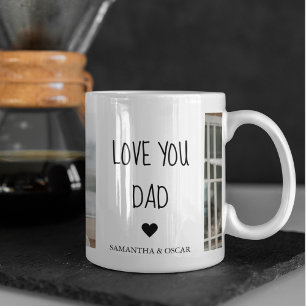 Modern Collage Photo & Love You Dad Gift Coffee Mug