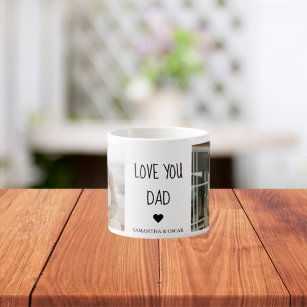 Modern Collage Photo & Love You Dad Gift Espresso Cup