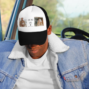 Modern Collage Photo & Love You Dad Gift Trucker Hat