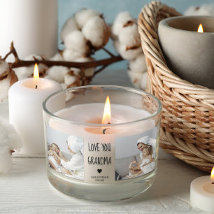 Modern Collage Photo Love You Grandma Best Gift Rectangular Sticker