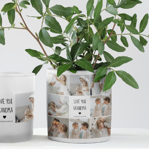 Modern Collage Photo Love You Grandma Best Gift Square Sticker