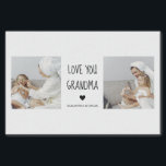 Modern Collage Photo Love You Grandma Best Gift Tissue Paper<br><div class="desc">A modern collage photo of you and your grandma can be the perfect gift to show her how much you love and appreciate her. This unique and thoughtful gift is a great way to preserve your special memories together and create a beautiful piece of art that she can display in...</div>