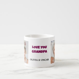 Modern Collage Photo Love You Grandpa Best Gift Espresso Cup