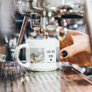 Modern Collage Photo Love You Mum Best Gift Espresso Cup