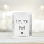 Modern Collage Photo Love You Mum Best Gift Frosted Glass Coffee Mug<br><div class="desc">If you're looking for a heartfelt and meaningful gift to show your love and appreciation for your mum, a modern collage photo could be a great choice. A modern collage photo is a unique and creative way to display your favourite memories with your mum. It typically involves combining several photos...</div>