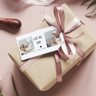 Modern Collage Photo Love You Mum Best Gift Gift Tags