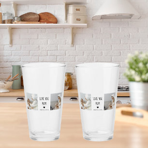 Modern Collage Photo Love You Mum Best Gift Glass