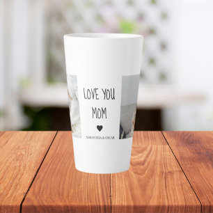 Modern Collage Photo Love You Mum Best Gift Latte Mug
