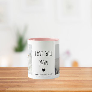 Modern Collage Photo Love You Mum Best Gift Mug
