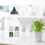 Modern Collage Photo Mint Best Hubby Gift 532 Ml Water Bottle<br><div class="desc">Modern Collage Photo Mint Best Hubby Gift is a personalised gift idea for husbands that combines the beauty of a photo collage with the charm of a mint frame. This unique gift is designed to showcase the most memorable moments shared by the couple, such as their wedding day, romantic dates,...</div>