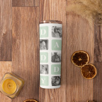 Modern Collage Photo Mint & Happy FathersDay Gift
