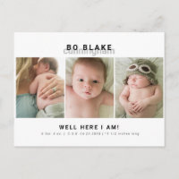 Modern Collage Photo Neutral Baby Birth