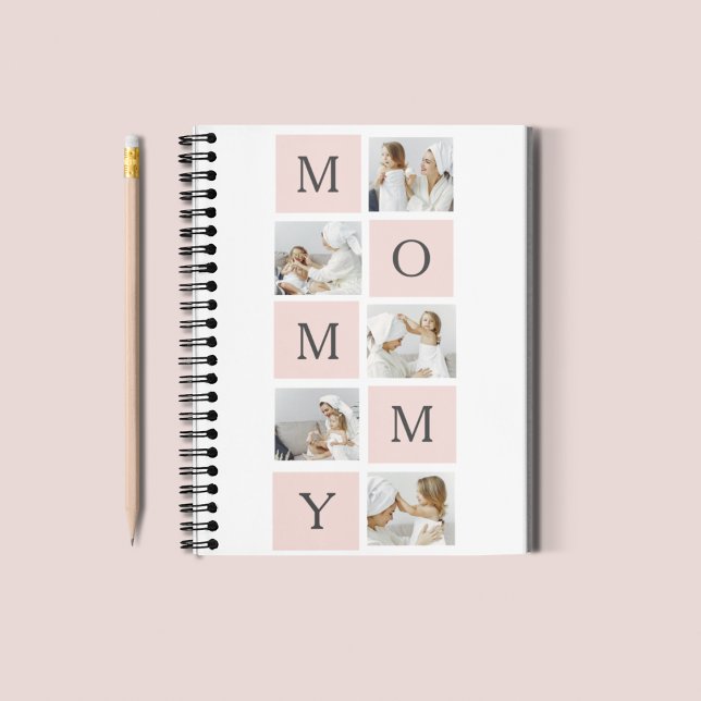 Modern Collage Photo & Pastel Pink Mummy Gift Notebook (Creator Uploaded)