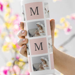 Modern Collage Photo & Pastel Pink Mummy Gift Thermal Tumbler