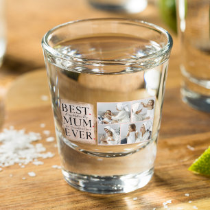 Modern Collage Photo Pink Happy Mothers Day Shot Glass