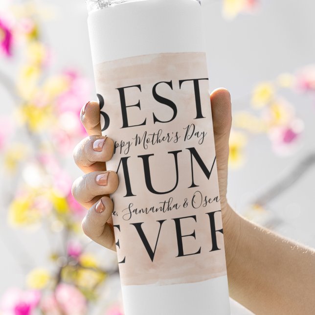 Modern Collage Photo Pink Happy Mothers Day Thermal Tumbler (Creator Uploaded)