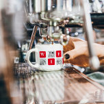 Modern Collage Photo & Red Gift For Lovely Wifey Espresso Cup<br><div class="desc">Modern Collage Photo & Red Gift For Lovely Wifey</div>