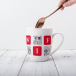 Modern Collage Photo & Red Gift For Lovely Wifey Latte Mug<br><div class="desc">Modern Collage Photo & Red Gift For Lovely Wifey</div>