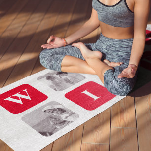 Modern Collage Photo & Red Gift For Lovely Wifey Yoga Mat