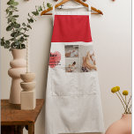 Modern Collage Photo & Red Heart Mother Gift Apron<br><div class="desc">The modern collage photo and text red heart mother gift is a beautiful and unique present that any mother would love to receive. This gift is a personalised work of art that combines favourite photos and heartfelt messages to create a one-of-a-kind keepsake. The modern design of the collage is sure...</div>