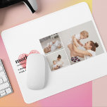 Modern Collage Photo & Red Heart Mother Gift Mouse Pad<br><div class="desc">The modern collage photo and text red heart mother gift is a beautiful and unique present that any mother would love to receive. This gift is a personalised work of art that combines favourite photos and heartfelt messages to create a one-of-a-kind keepsake. The modern design of the collage is sure...</div>