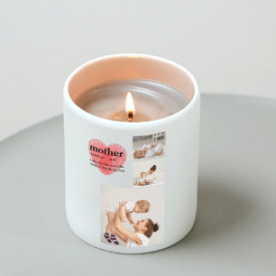 Modern Collage Photo & Red Heart Mother Gift Square Sticker