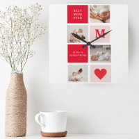 Modern Collage Photo Red & Pink Best Mum Ever Gift