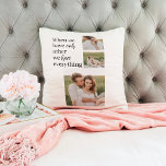 Modern Collage  Photo Romantic Couple Quote Gift Cushion<br><div class="desc">Modern Collage  Photo Romantic Couple Quote Gift</div>