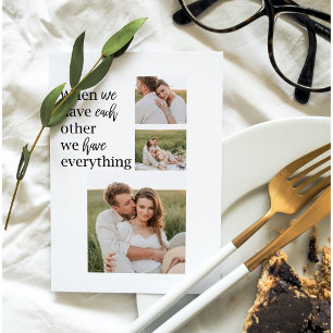 Modern Collage Photo Romantic Couple Quote Gift Holiday Card