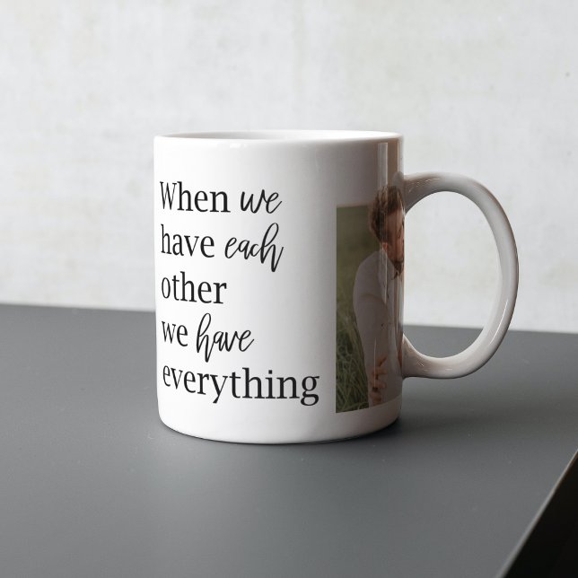 Modern Collage  Photo Romantic Couple Quote Gift Mug (Creator Uploaded)