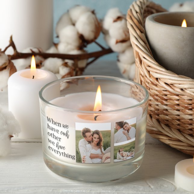 Modern Collage  Photo Romantic Couple Quote Gift Rectangular Sticker (Creator Uploaded)