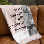 Modern Collage Photo & Romantic Lovely Quote Gift Fleece Blanket<br><div class="desc">Modern Collage Photo & Romantic Lovely Quote Gift</div>