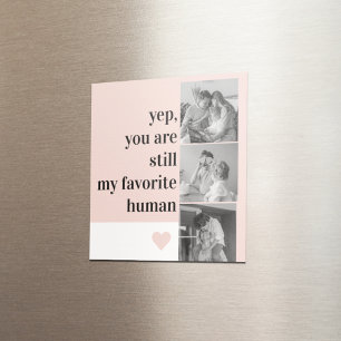 Modern Collage Photo & Romantic Lovely Quote Gift Magnet