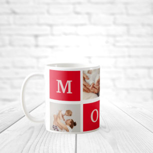 Modern Collage Photo & Text Best Mum Ever Gift Coffee Mug