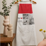 Modern Collage Photo & Text Red Heart Mother Gift Apron<br><div class="desc">The modern collage photo and text red heart mother gift is a beautiful and unique present that any mother would love to receive. This gift is a personalised work of art that combines favourite photos and heartfelt messages to create a one-of-a-kind keepsake. The modern design of the collage is sure...</div>