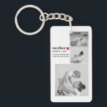 Modern Collage Photo & Text Red Heart Mother Gift Key Ring<br><div class="desc">The modern collage photo and text red heart mother gift is a beautiful and unique present that any mother would love to receive. This gift is a personalised work of art that combines favourite photos and heartfelt messages to create a one-of-a-kind keepsake. The modern design of the collage is sure...</div>