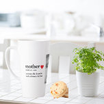 Modern Collage Photo & Text Red Heart Mother Gift Latte Mug<br><div class="desc">Modern Collage Photo & Text Red Heart Mother Gift</div>