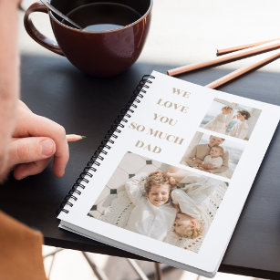 Modern Collage Photo & We Love Dad Gifts Notebook
